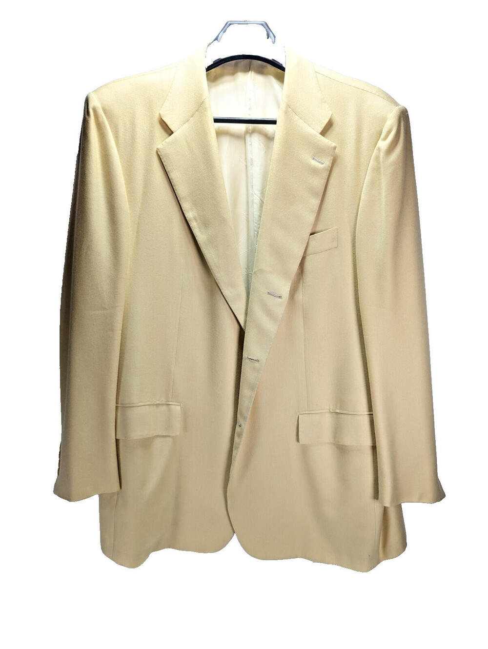Men's KITON Napoli Handmade Yellow 100% Cashmere Blazer Jacket  US 48L It 58L
